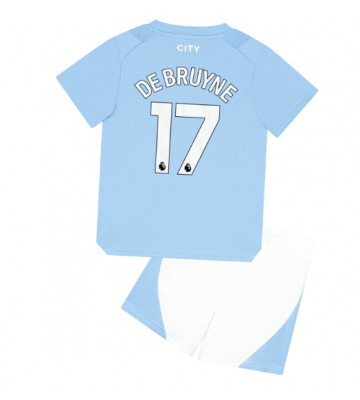 Manchester City Kevin De Bruyne #17 Hemmaställ Barn 2023-24 Kortärmad (+ Korta byxor)